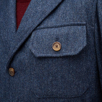 Navy Kent Unlined Wool Jacket