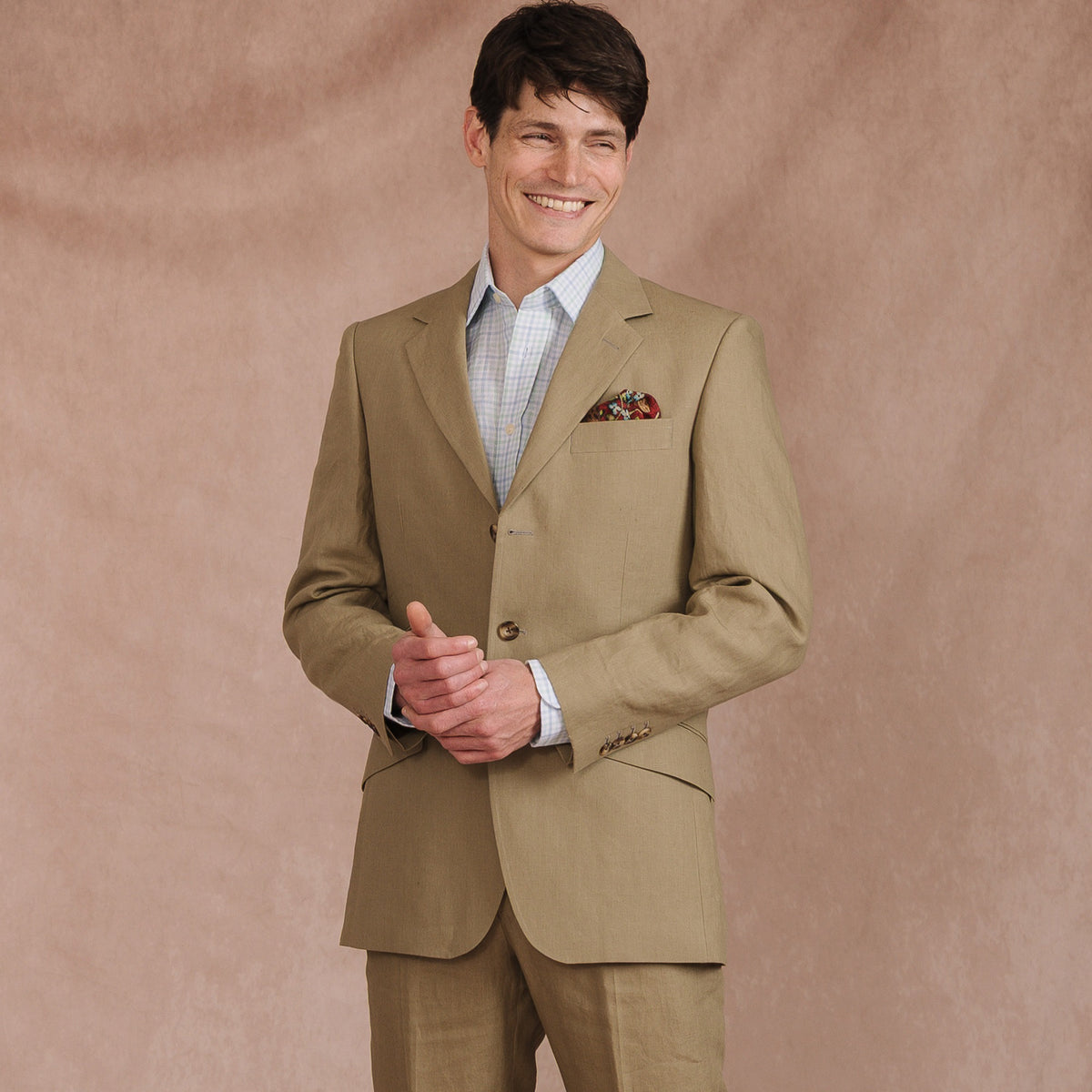 Khaki Lisburn Linen Jacket