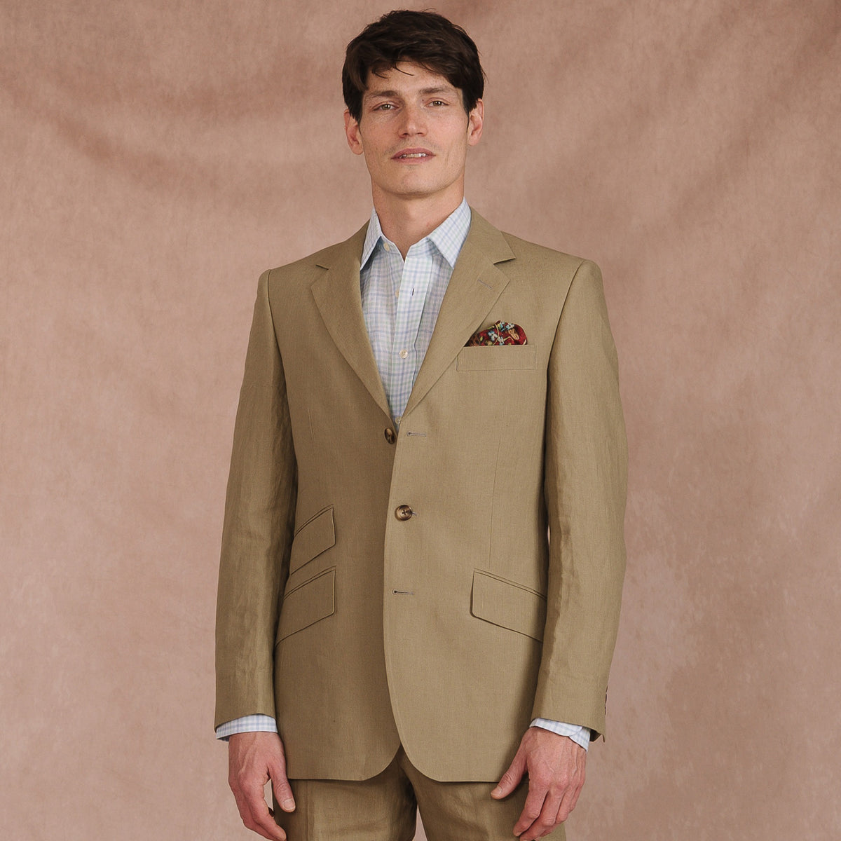 Khaki Lisburn Linen Jacket
