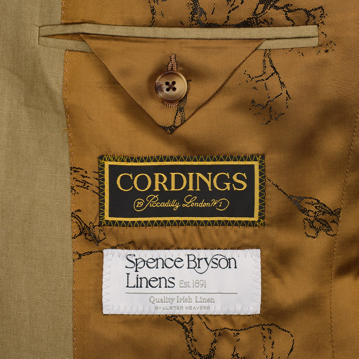 Khaki Lisburn Linen Jacket