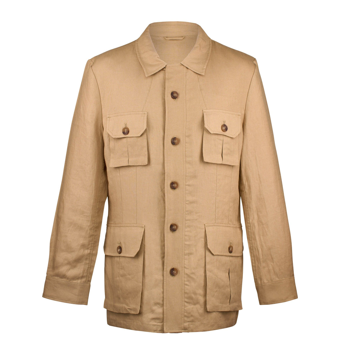 Beige Caprivi Linen Safari Jacket