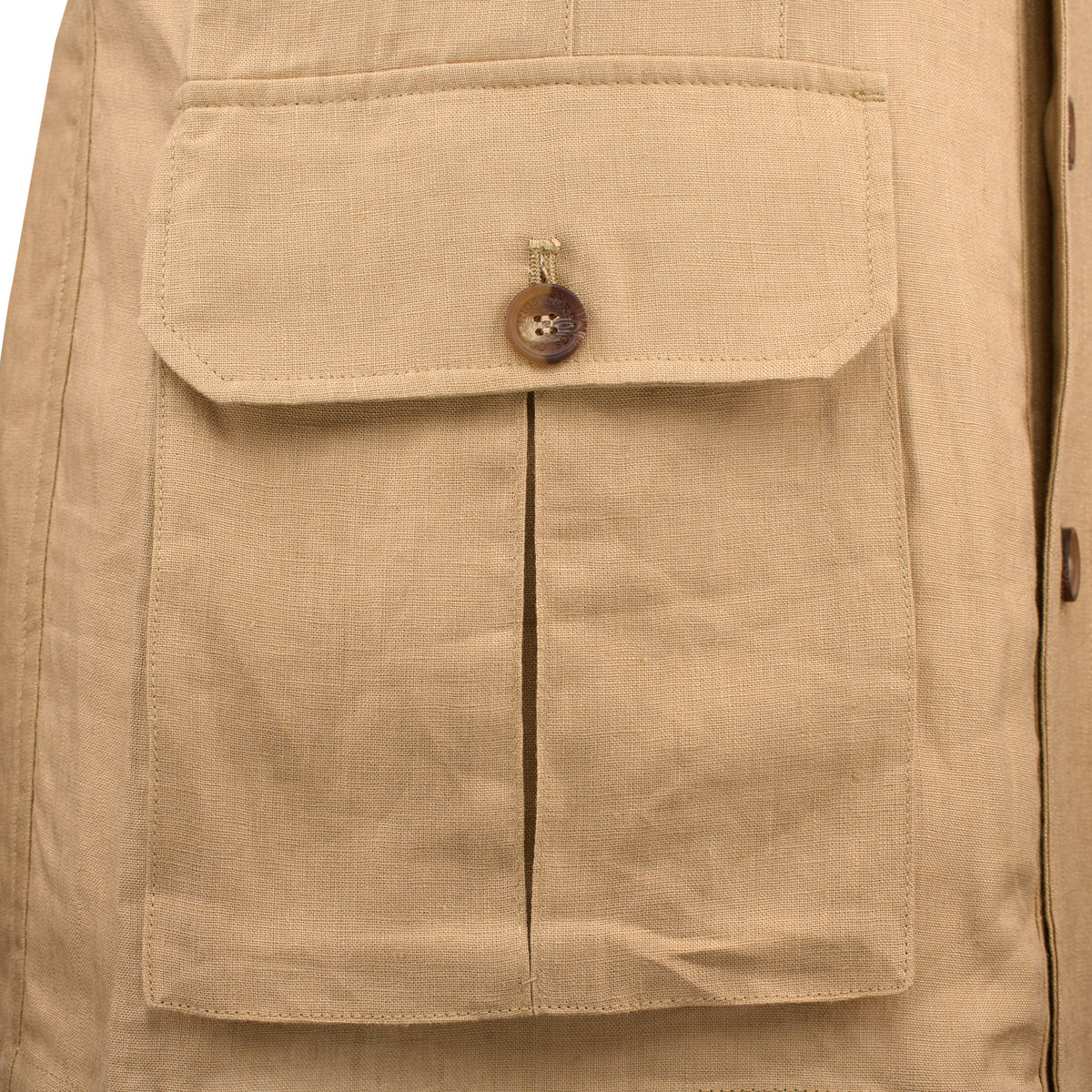 Beige Caprivi Linen Safari Jacket