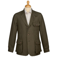 Olive Green Kemsing Linen Jacket