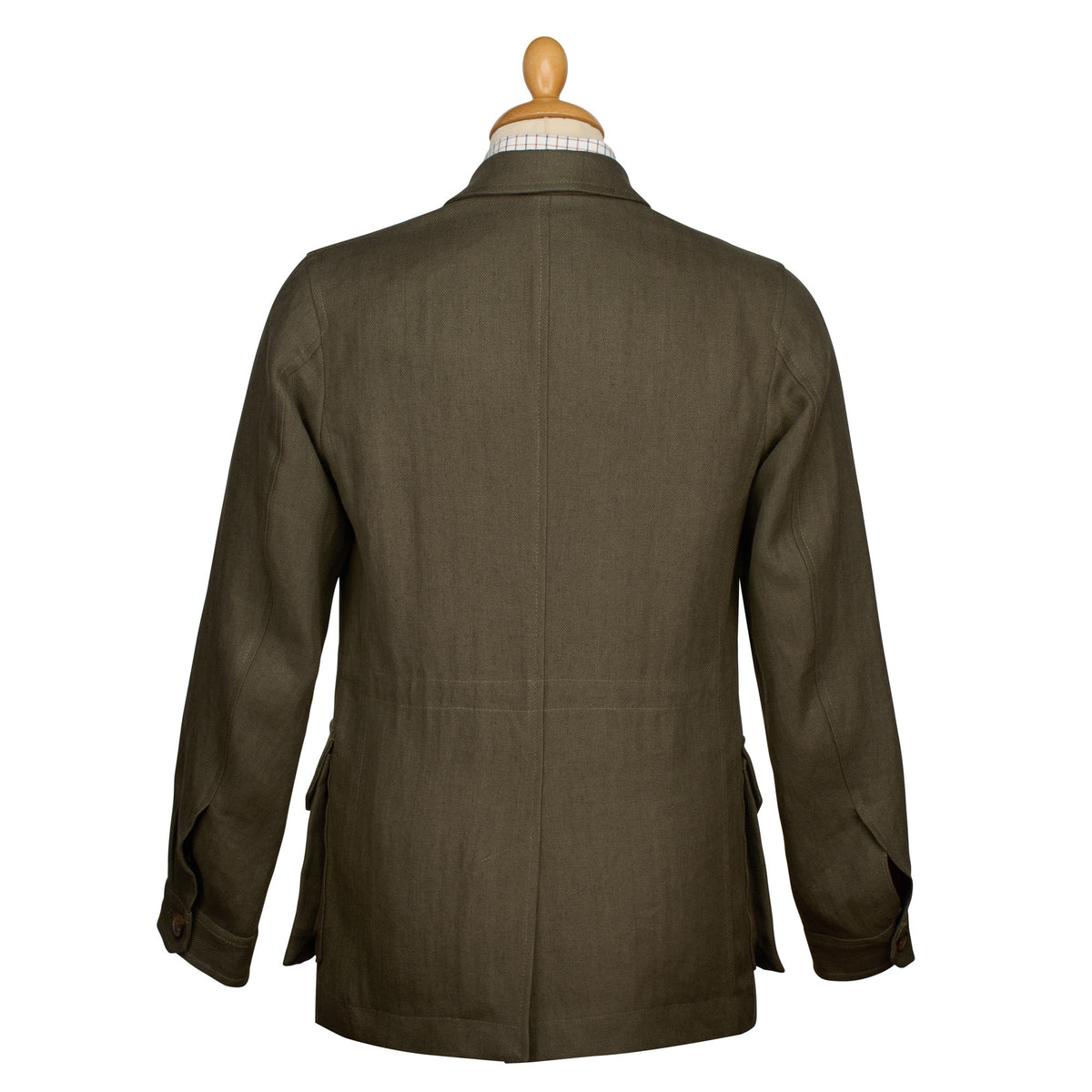 Olive Green Kemsing Linen Jacket
