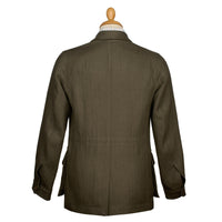 Olive Green Kemsing Linen Jacket