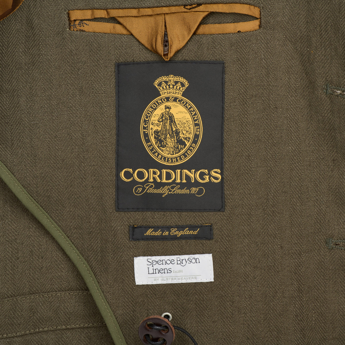 Olive Green Kemsing Linen Jacket