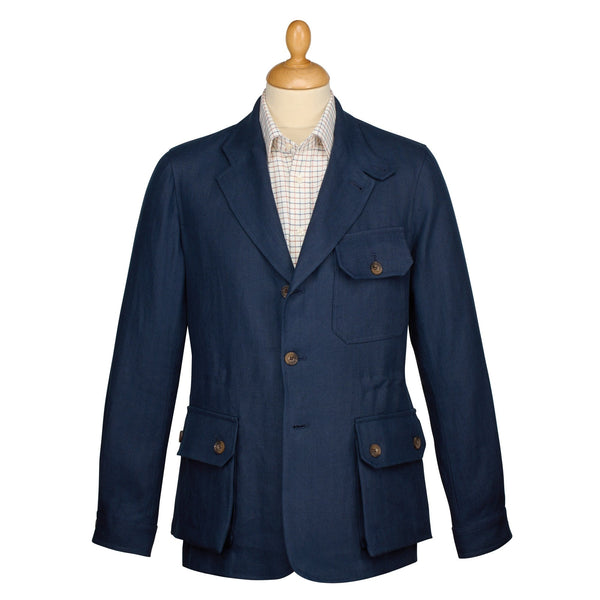 Navy Kemsing Linen Jacket