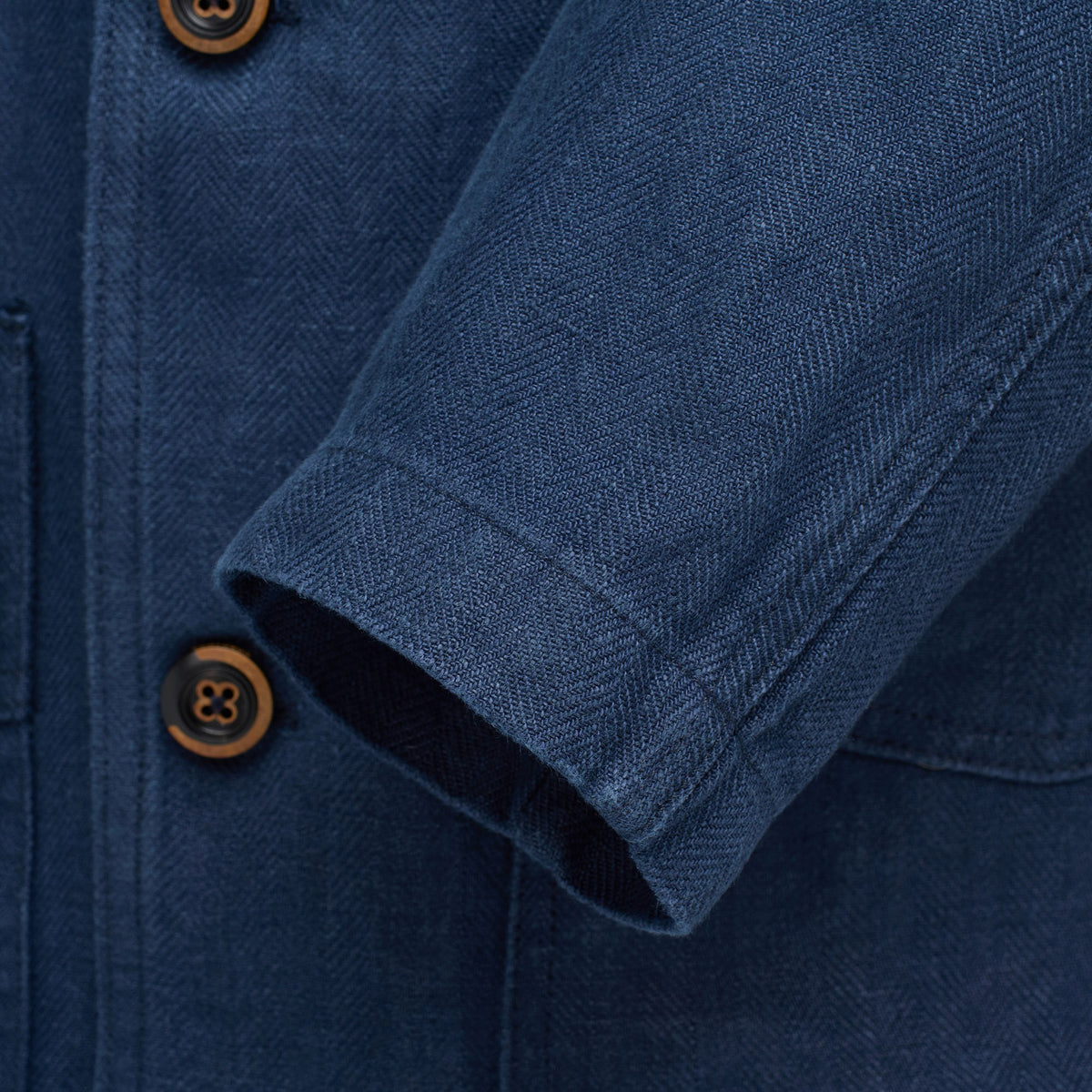 Navy Eirinn Linen Chore Jacket