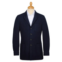 Navy Buckingham Knit Jacket