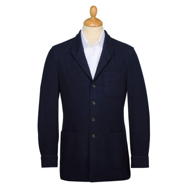 Navy Buckingham Knit Jacket