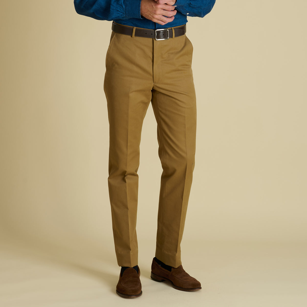Khaki Zip Fly Chinos