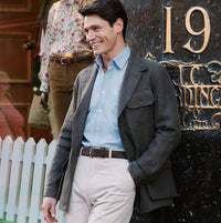 Olive Green Kemsing Linen Jacket