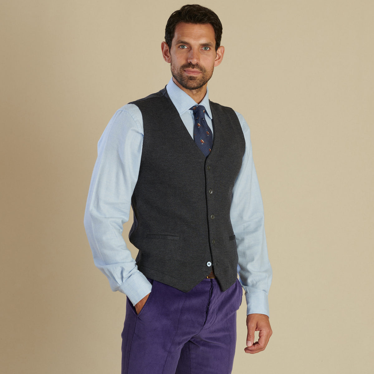 Charcoal Merino Waistcoat