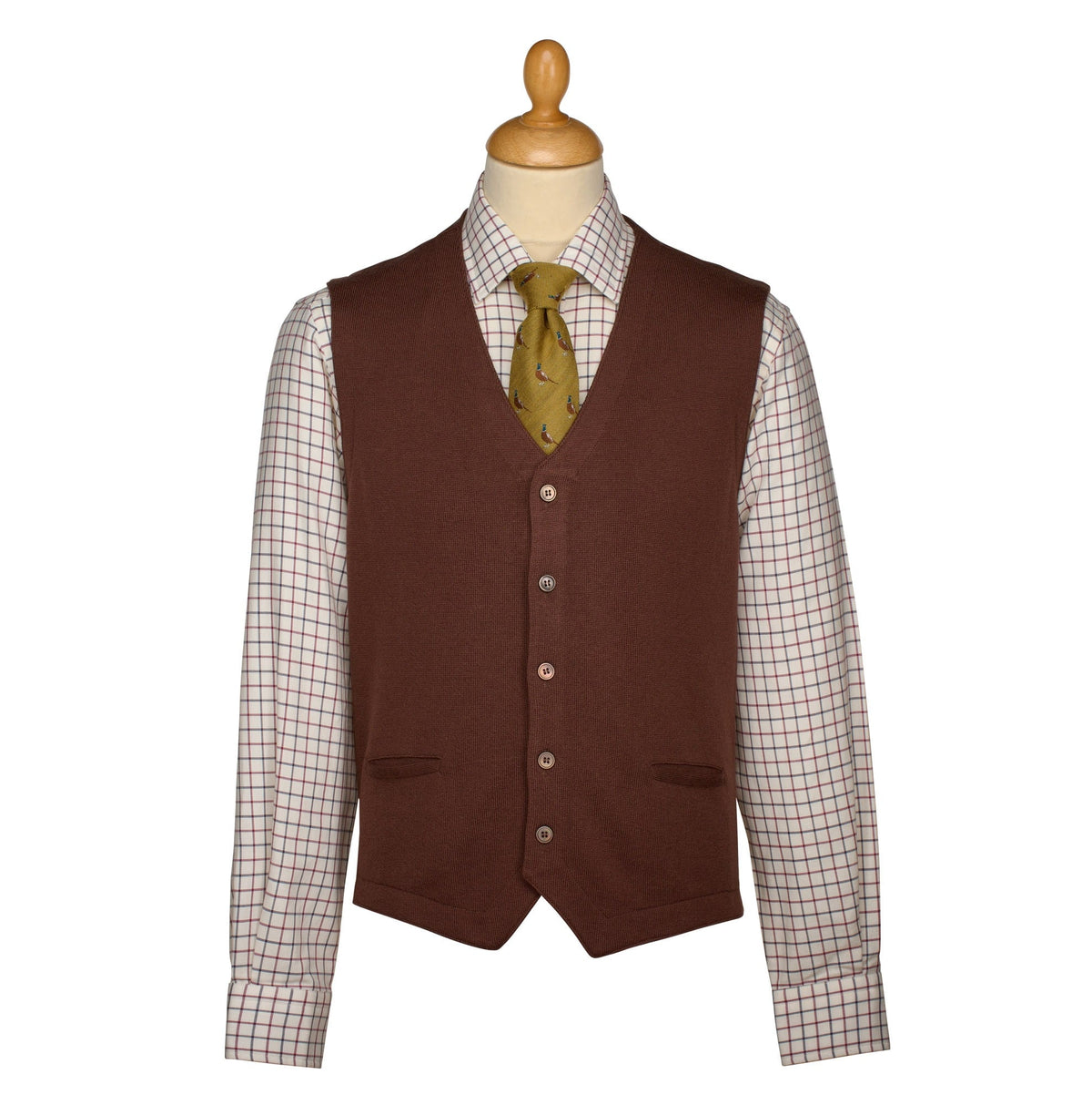 Brown Merino Waistcoat