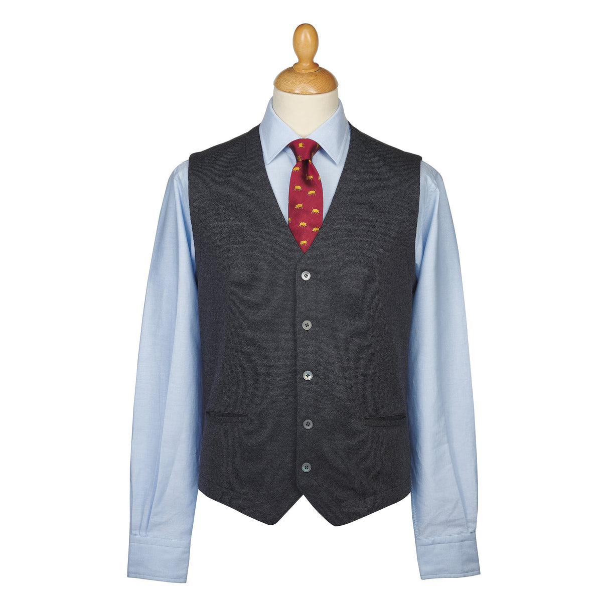 Charcoal Merino Waistcoat