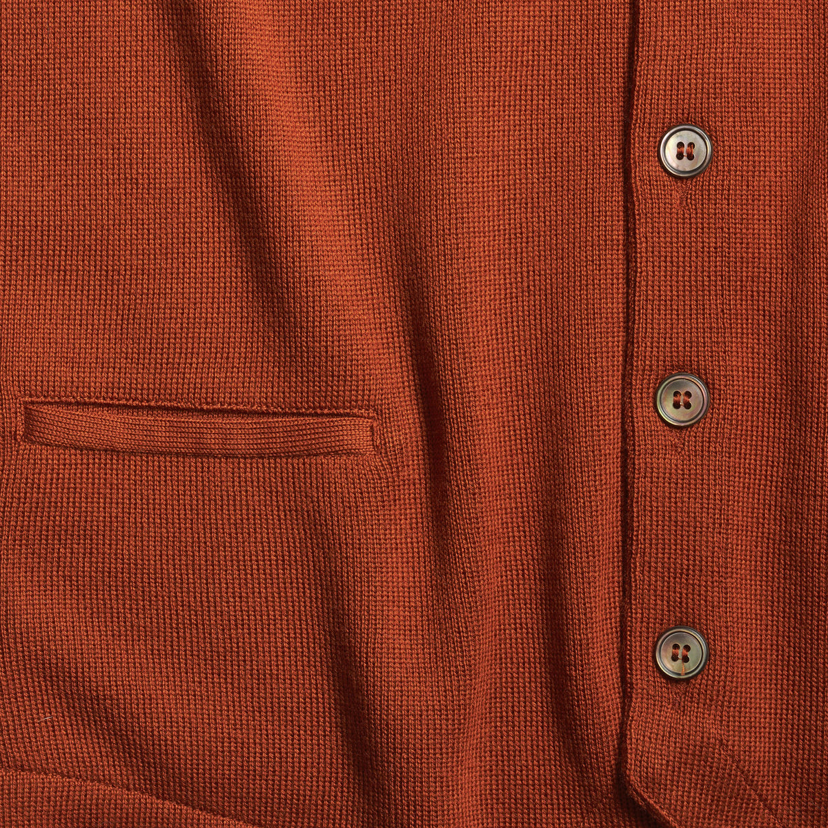 Burnt Orange Merino Waistcoat