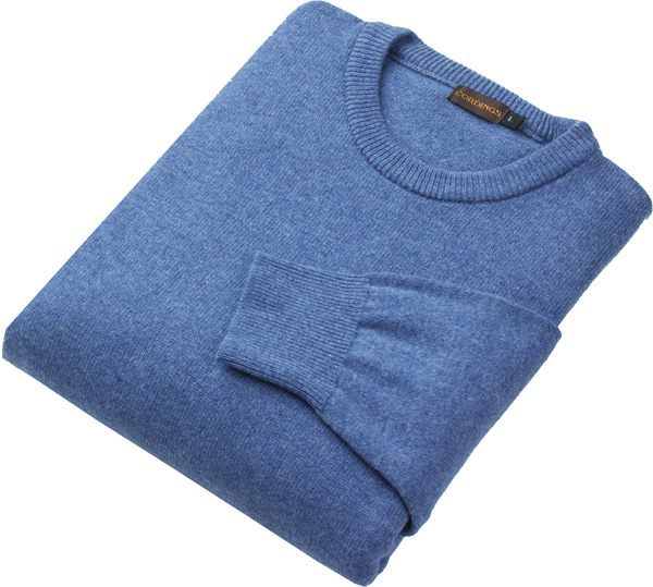 Mid-Blue Lambswool Crewneck Jumper