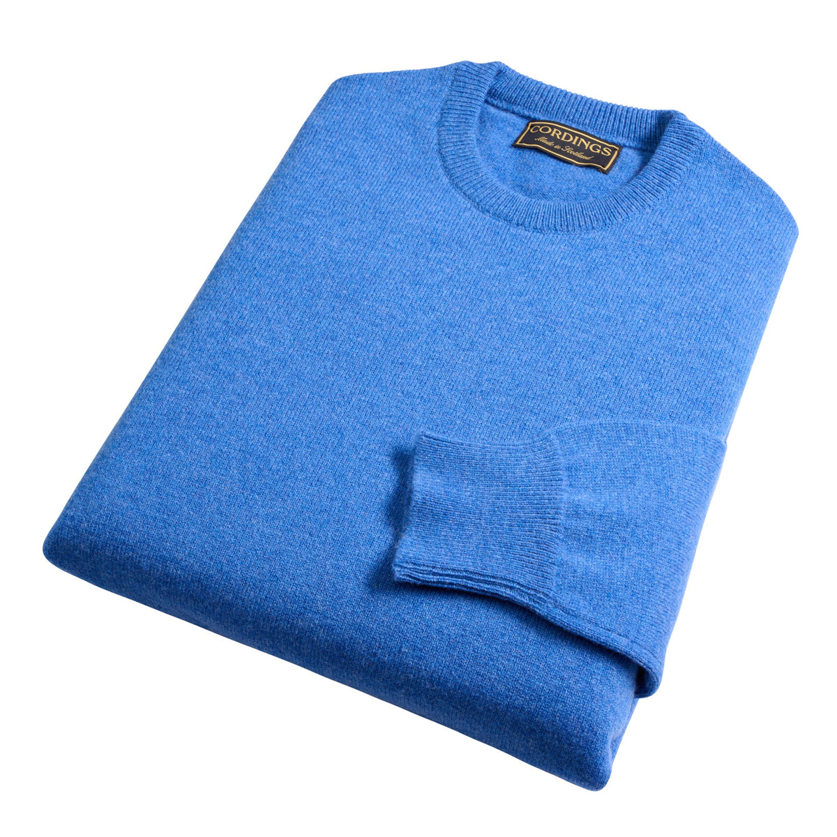 Aqua Blue Lambswool Crewneck Jumper