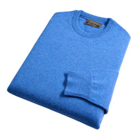 Aqua Blue Lambswool Crewneck Jumper