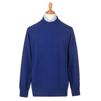 Indigo Blue Lambswool Crew Neck Jumper