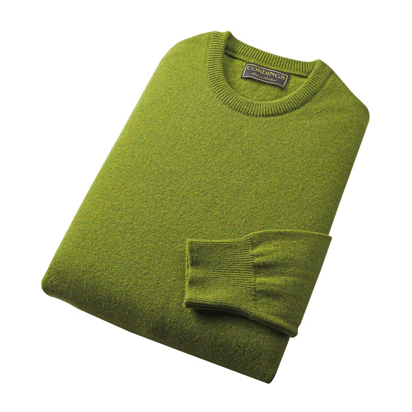 Floral Green Lambswool Crew Neck Jumper