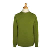 Floral Green Lambswool Crew Neck Jumper