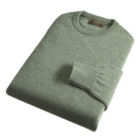 Moss Green Lambswool Crewneck Jumper