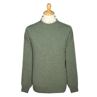 Moss Green Lambswool Crewneck Jumper
