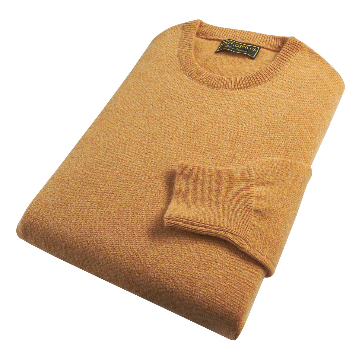 Orange Lambswool Crew Neck Jumper