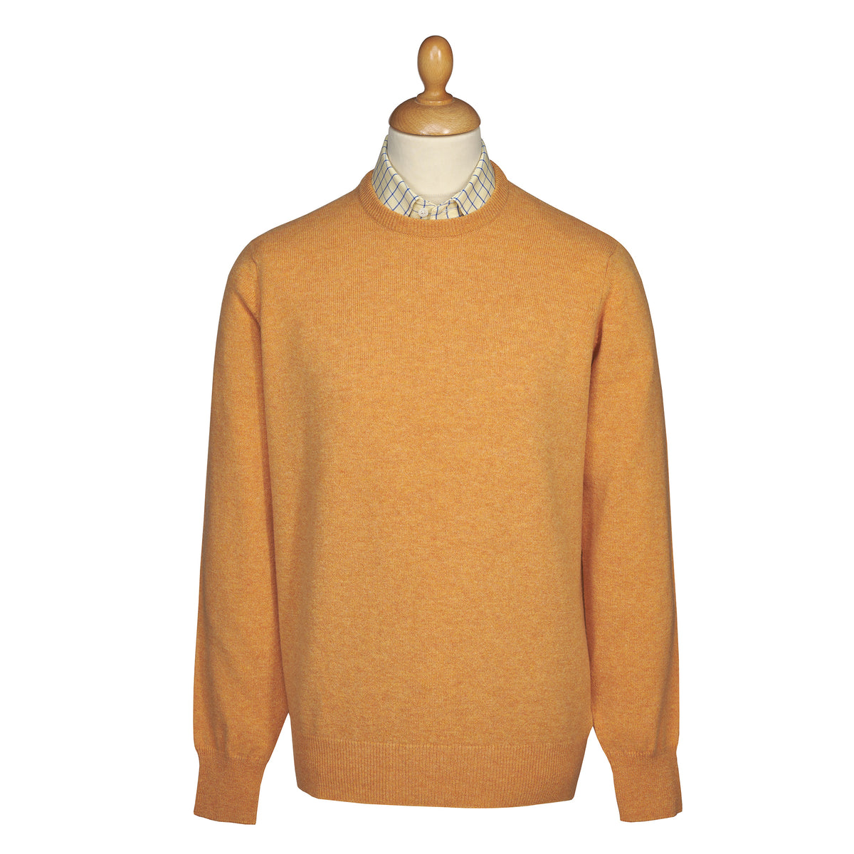 Orange Lambswool Crew Neck Jumper