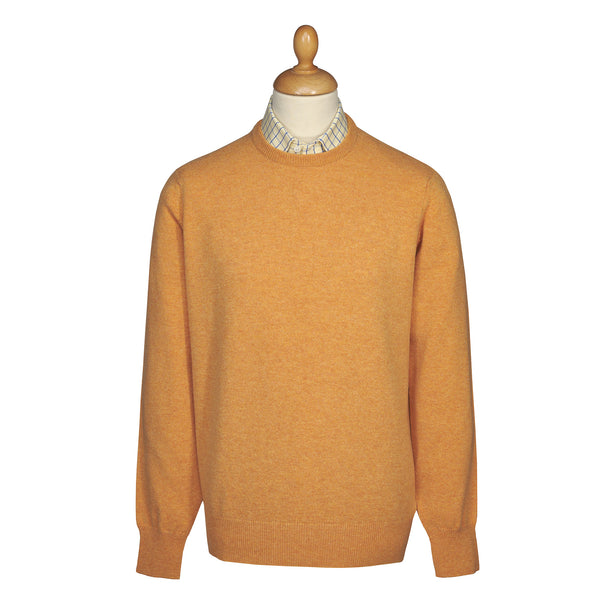 Orange Lambswool Crew Neck Jumper