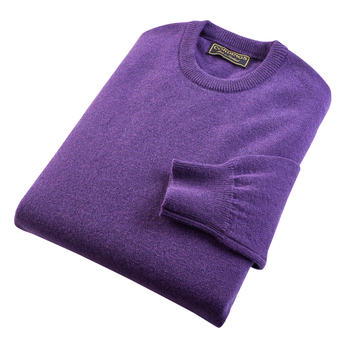 Deep Purple Lambswool Crewneck Jumper