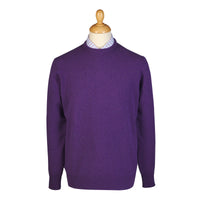 Deep Purple Lambswool Crewneck Jumper