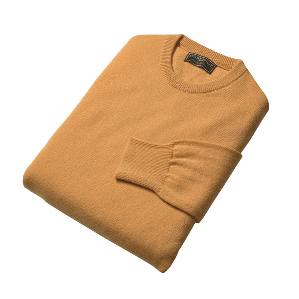 Gold Yellow Lambswool Crewneck Jumper