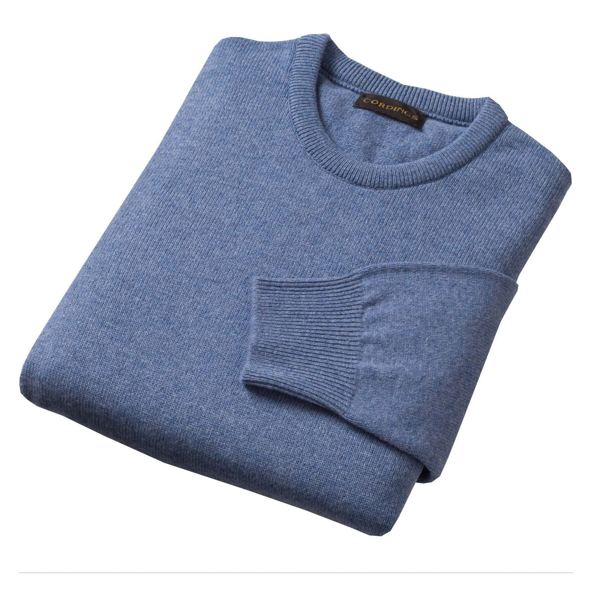Denim Lambswool Crewneck Jumper