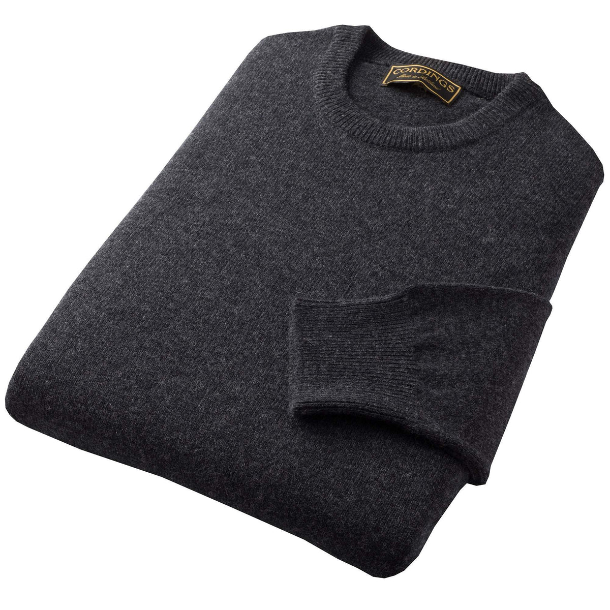Charcoal Lambswool Crew Neck Jumper
