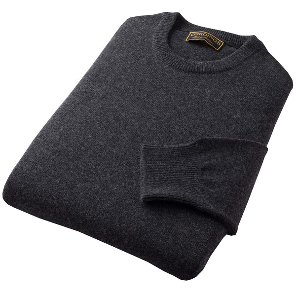 Charcoal Lambswool Crew Neck Jumper