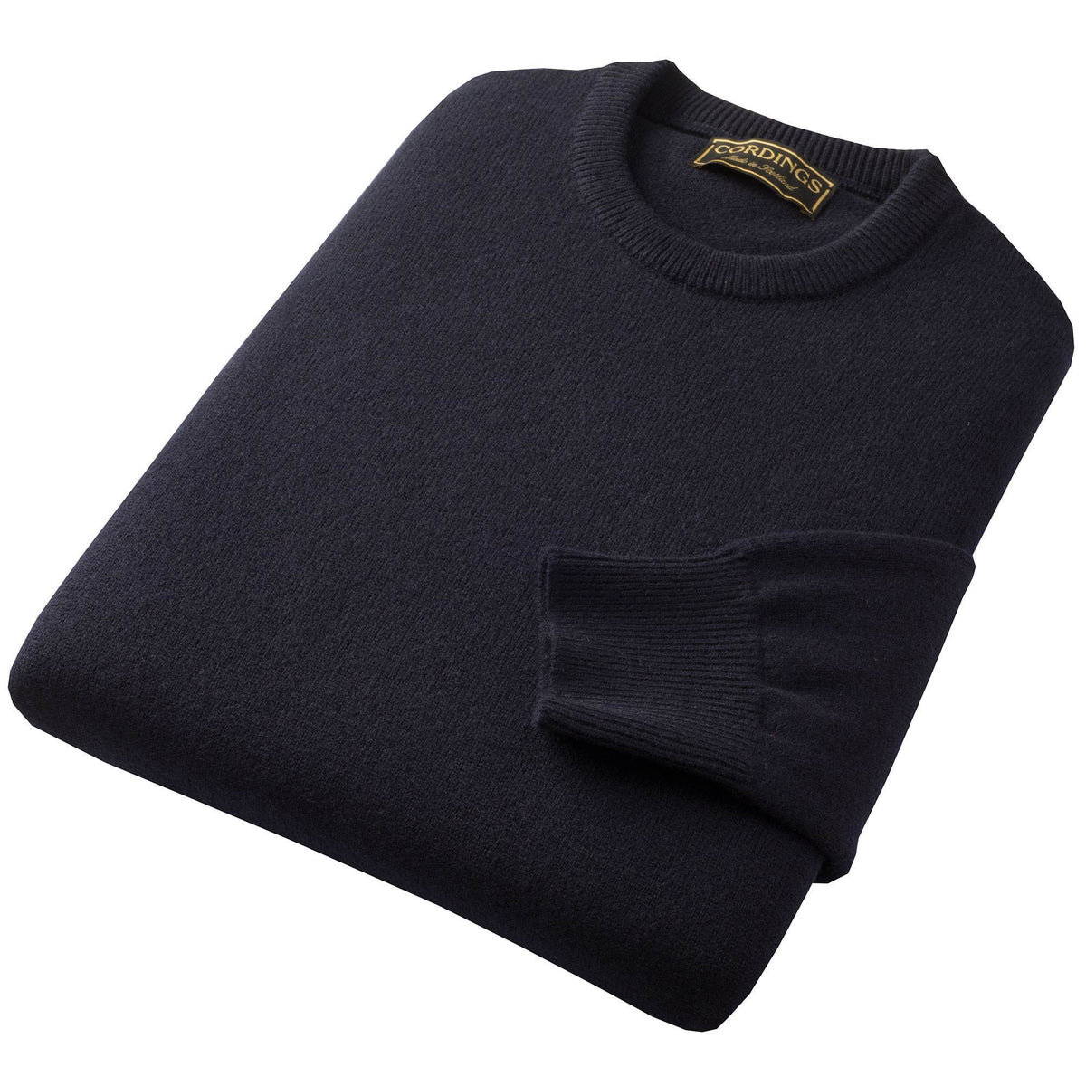 Navy Blue Lambswool Crewneck Jumper