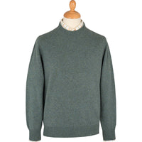 Sage Marl Lambswool Crew Neck Jumper