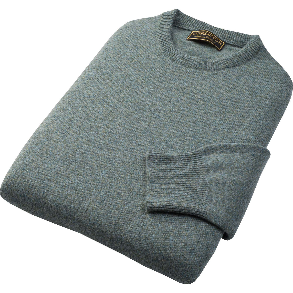 Sage Marl Lambswool Crew Neck Jumper