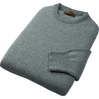 Sage Marl Lambswool Crew Neck Jumper