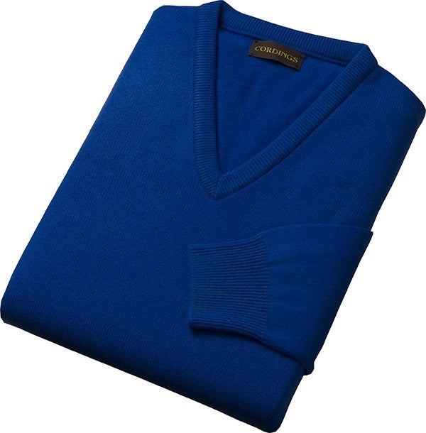 Blue Azure Lambswool V-Neck Jumper