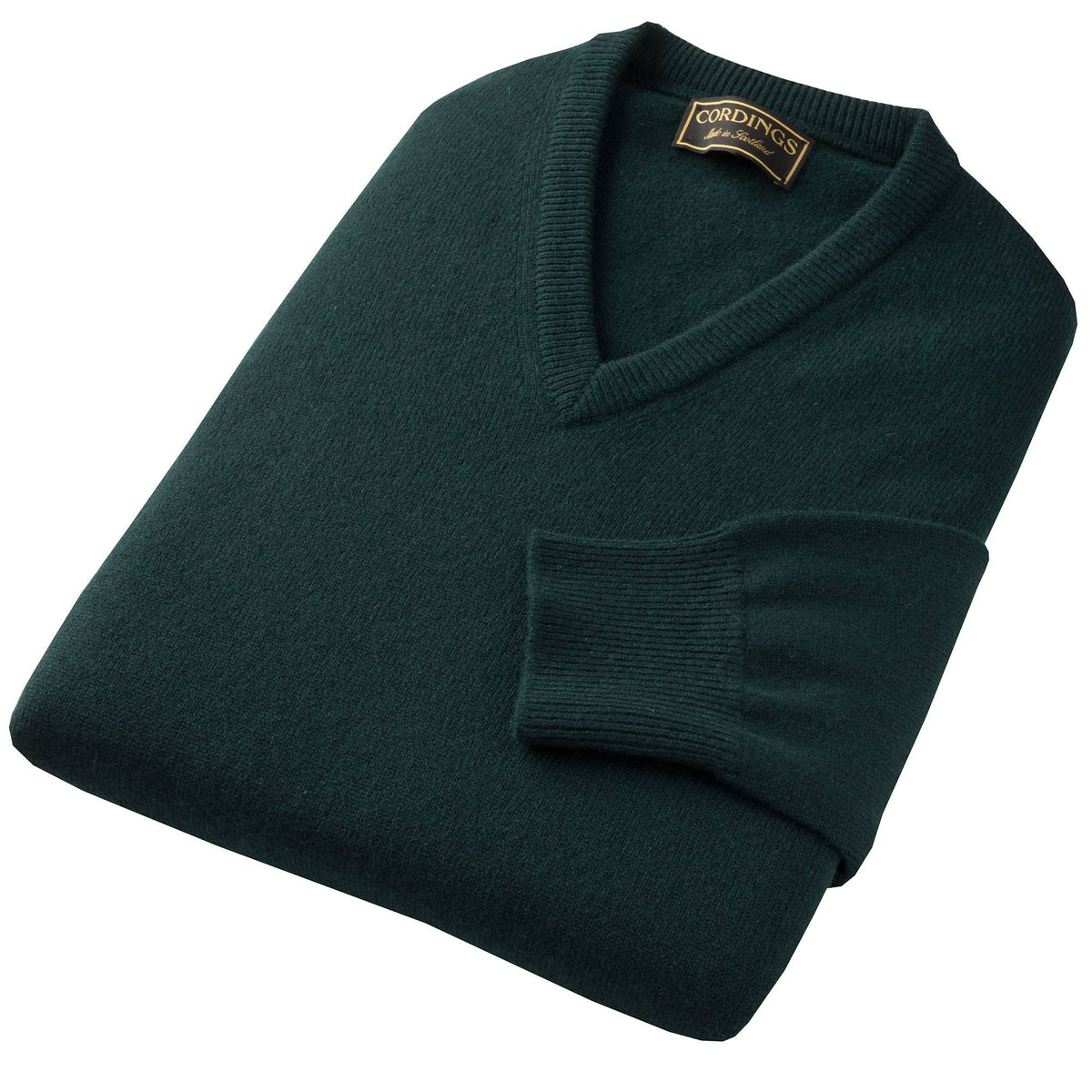 Tartan Green Lambswool V-Neck