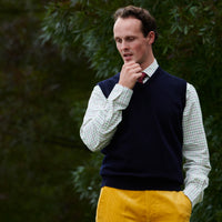 Navy Lambswool Slipover
