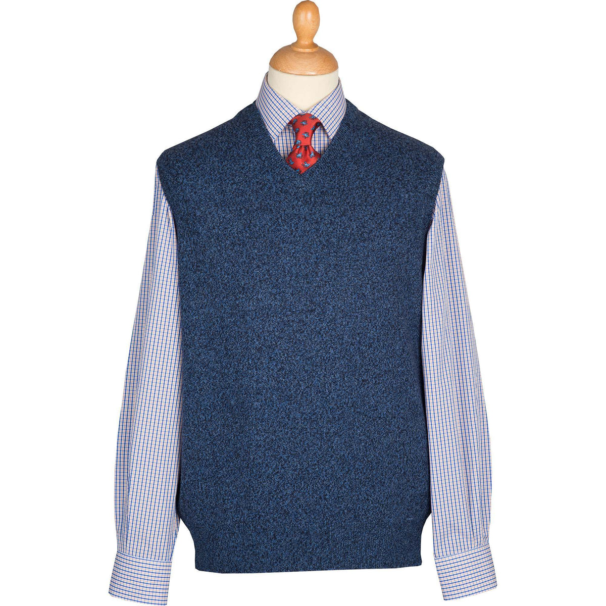 Blue Marl Lambswool Slipover