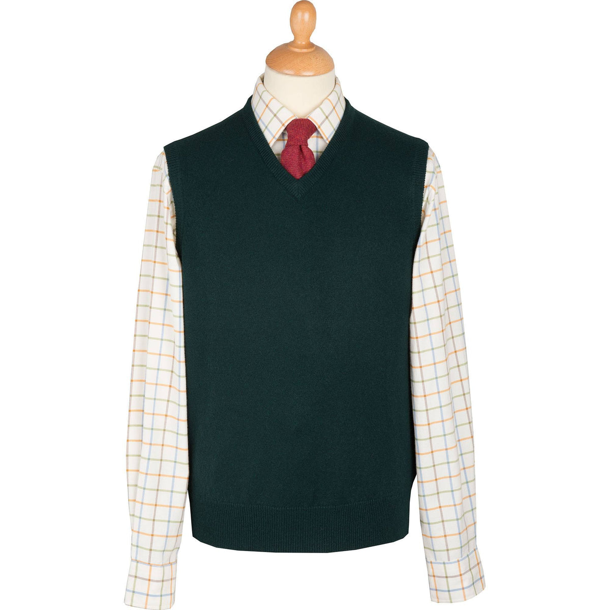 Tartan Green Lambswool Slipover