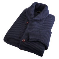 Navy 4 Ply  Lambswool Cardigan