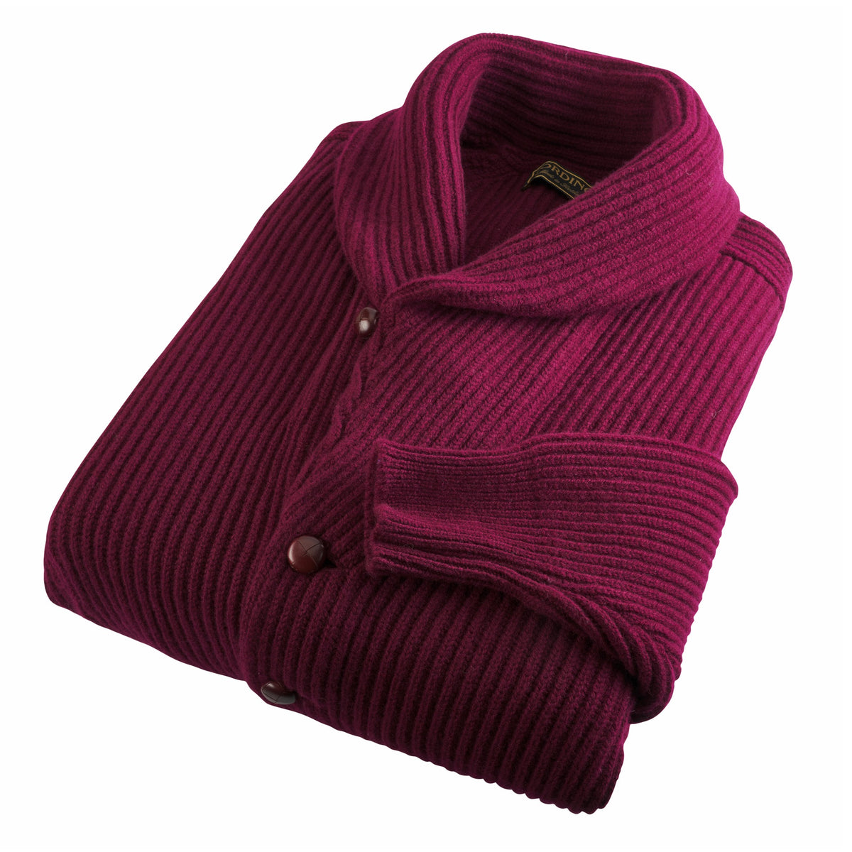 Burgundy 4 Ply Lambswool Cardigan