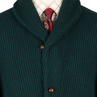 Tartan Green 4 Ply Lambswool Cardigan