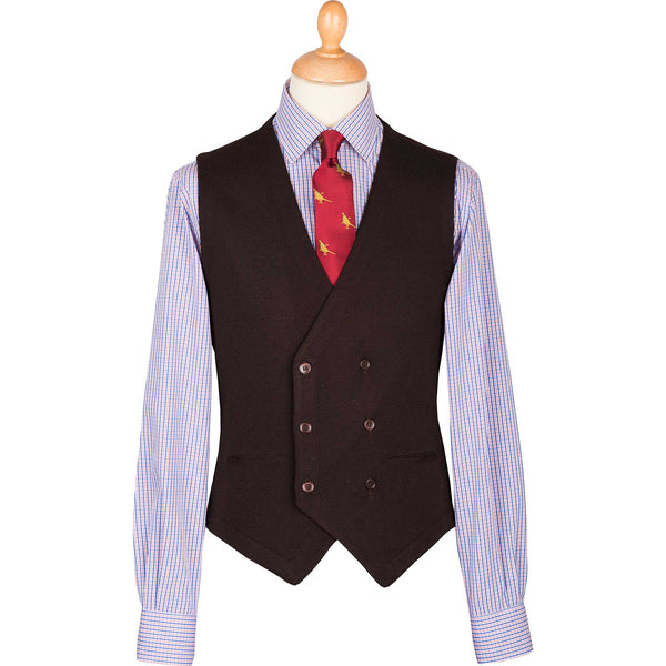Chocolate Double Breasted Merino Waistcoat